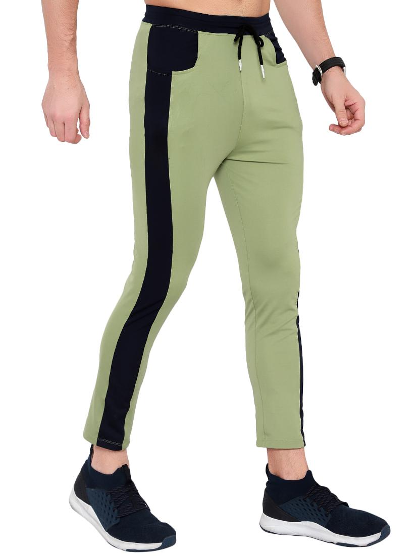olive green side taped full length track pant - 17774150 - Standard Image - 1