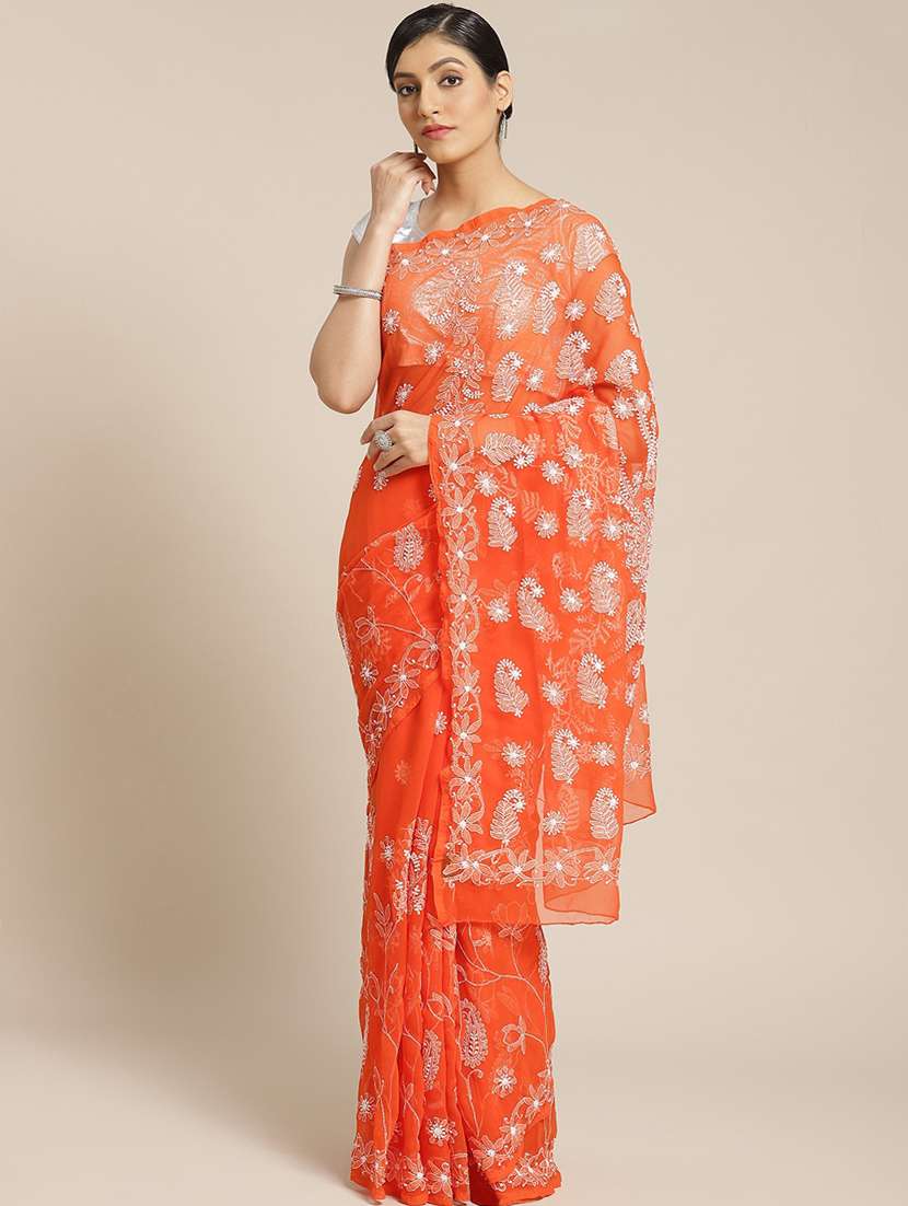 women's embroidered saree with blouse - 17774171 - Zoom Image - 0