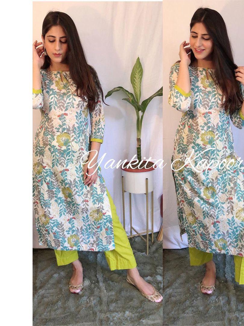 fabric- reyon ????kurti with pant - 17775240 - Standard Image - 1