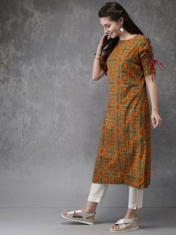 fabric- reyon ????kurti with pant - 17775241 - Standard Image - 1