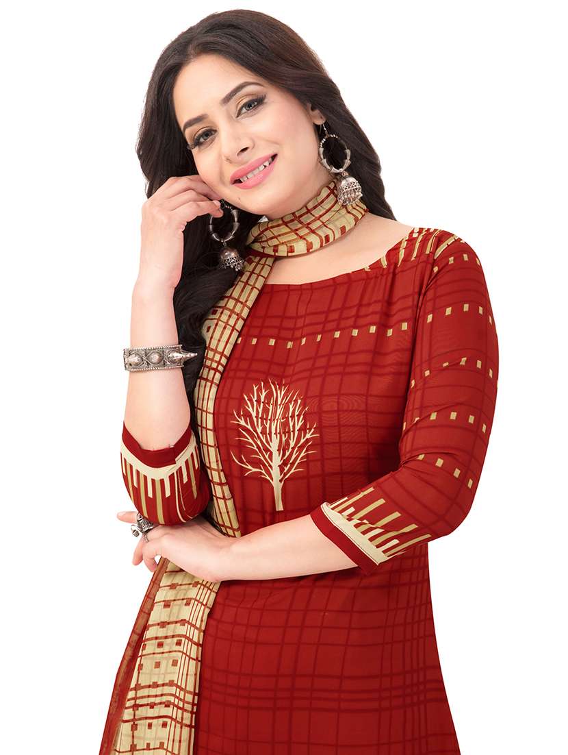 Printed Unstitched Suit