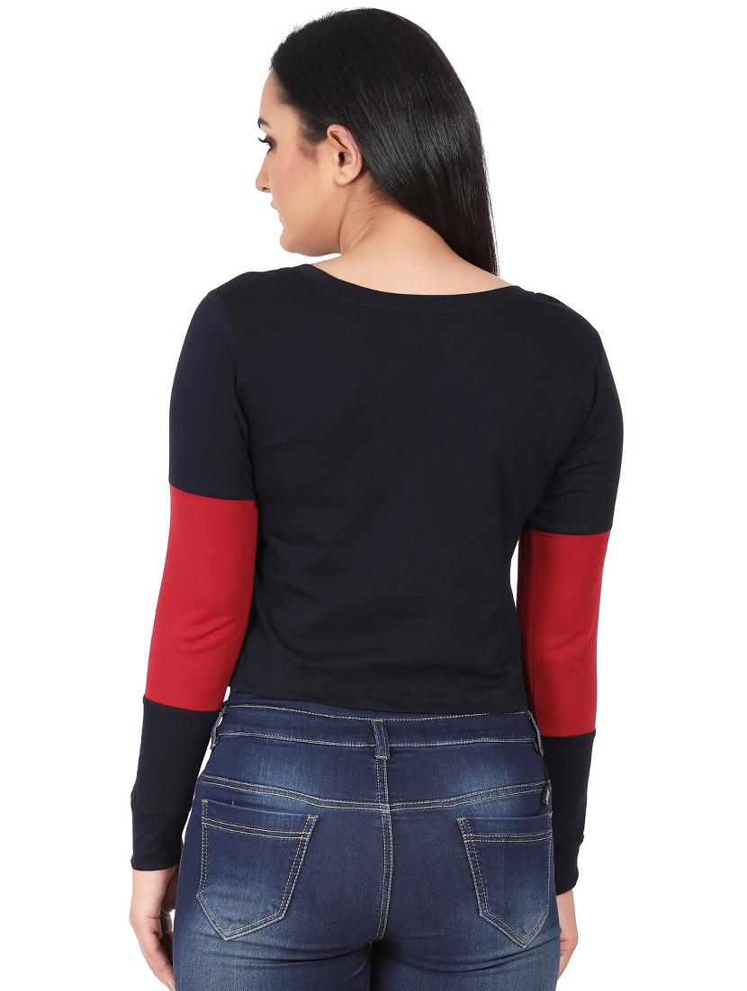 round neck color block tee - 17775548 - Standard Image - 1