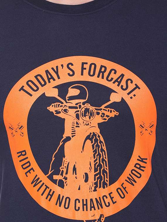 navy blue printed t-shirt - 17775700 -  Standard Image - 4