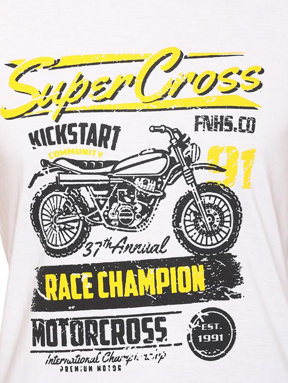 white printed t-shirt - 17775701 - Standard Image - 4
