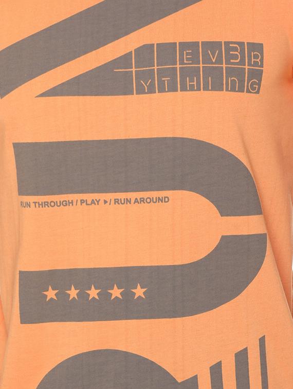 orange printed t-shirt - 17775706 - Standard Image - 4