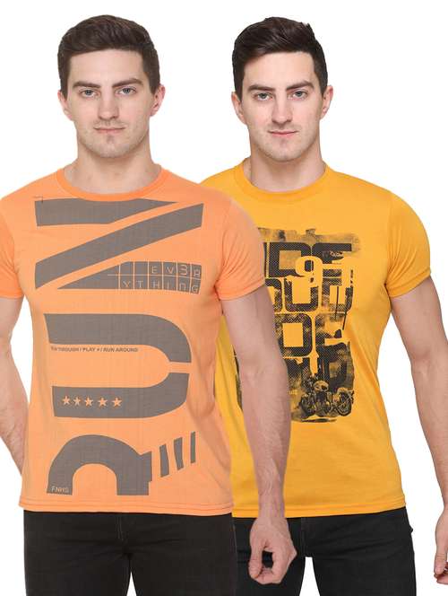 set of 2 multi colored printed t-shirts - 17775724 - Standard Image - 0