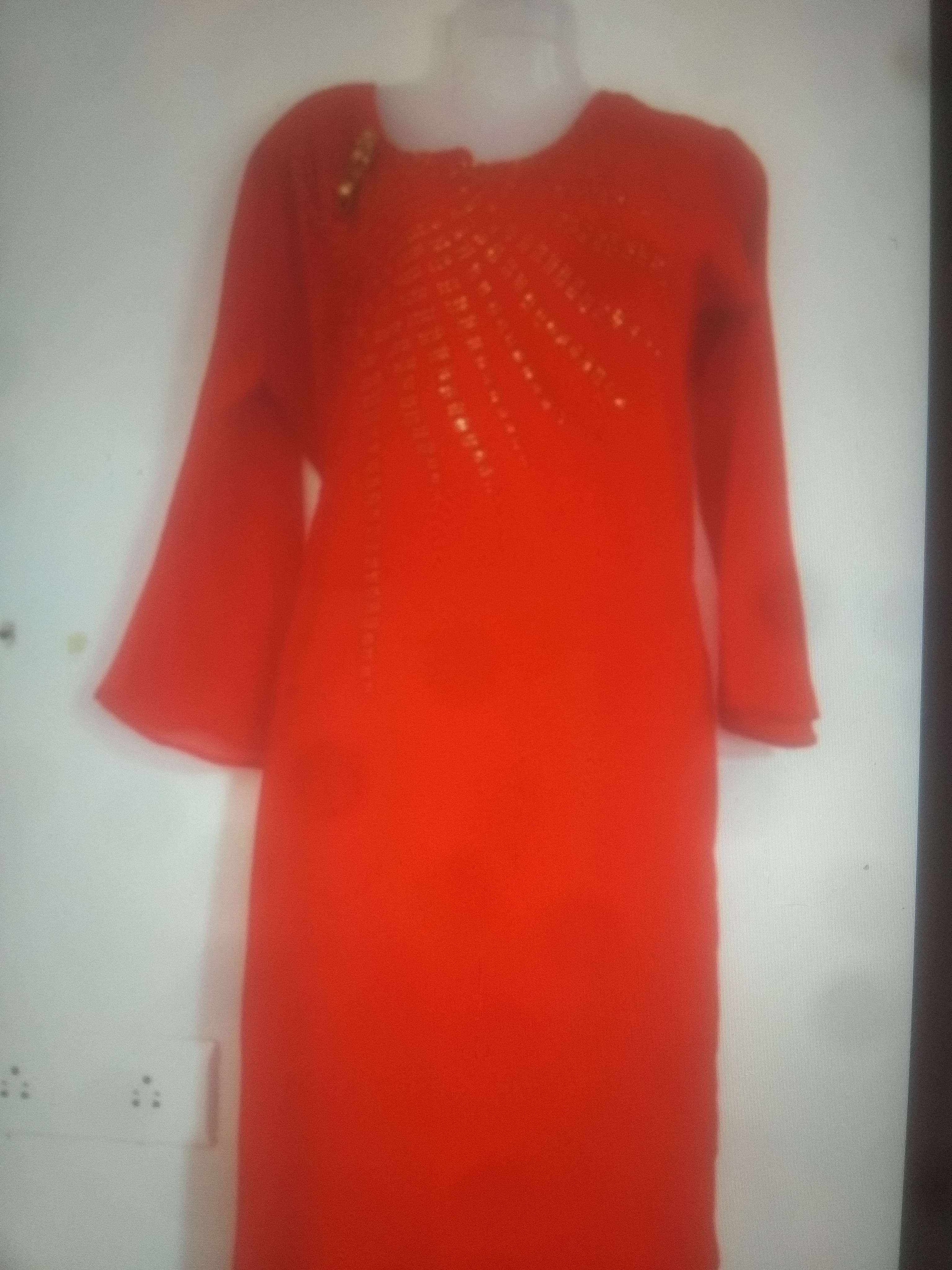 red fur dress - 17775906 -  Standard Image - 1