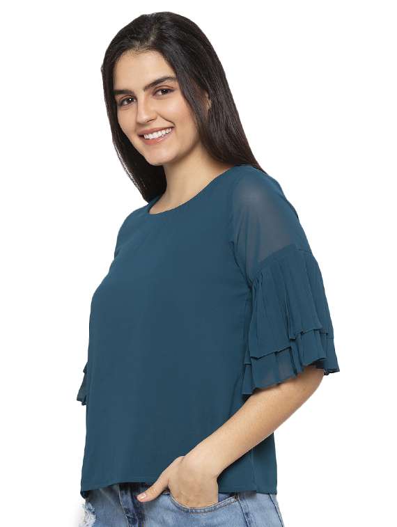 bell sleeved solid top  - 17776501 -  Standard Image - 1