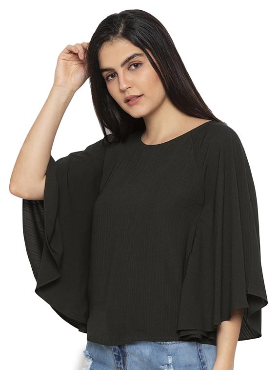 cape sleeved solid top  - 17776515 -  Standard Image - 1