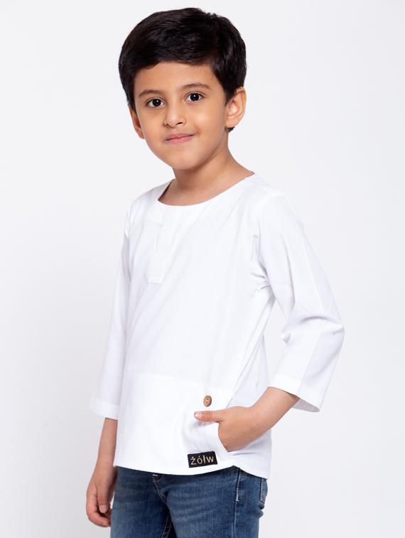 round neck solid kurta - 17776734 - Standard Image - 1