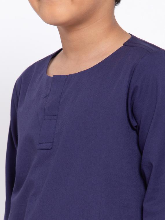 round neck solid kurta - 17776857 - Standard Image - 4