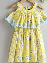 yellow cotton frock - 17777058 - Standard Image - 1