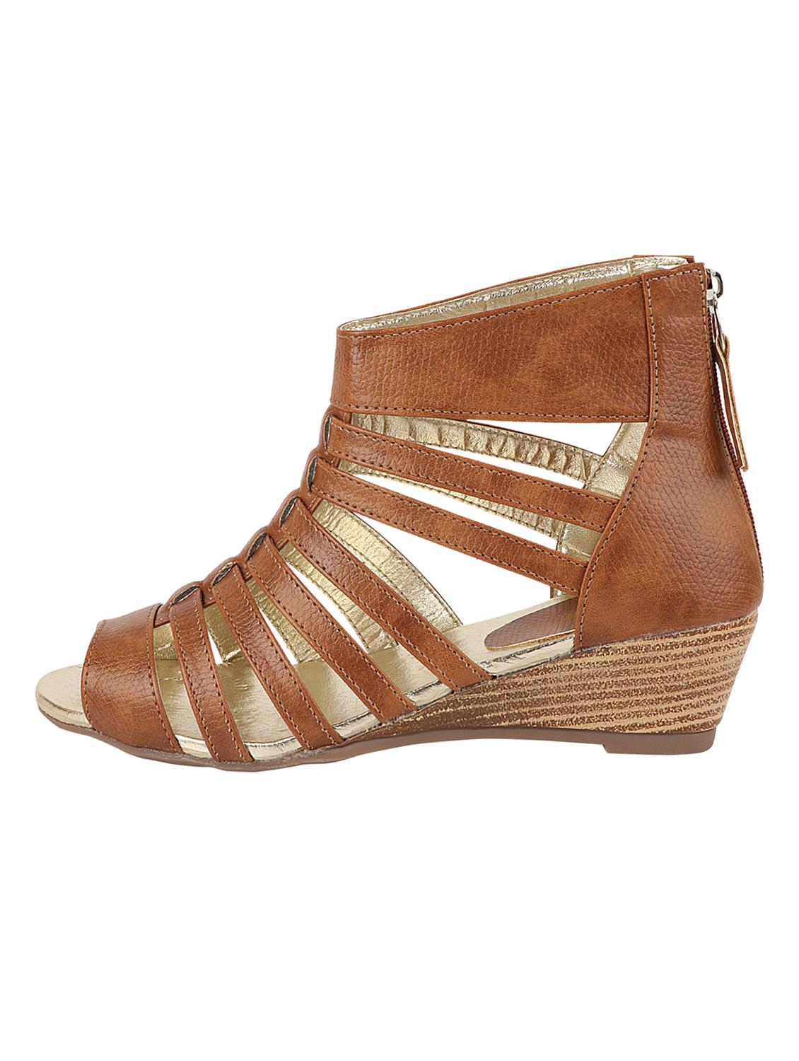 tan zipper sandal - 17777249 - Standard Image - 1