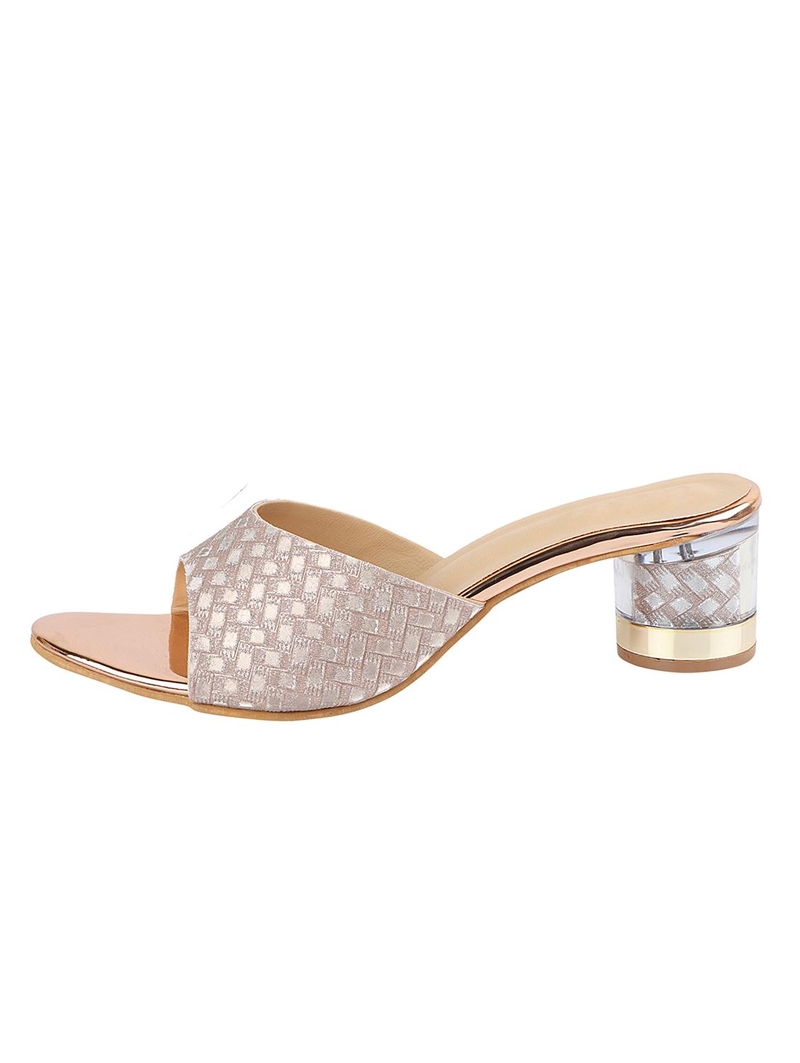 copper synthetic slip on sandals - 17777258 -  Standard Image - 1