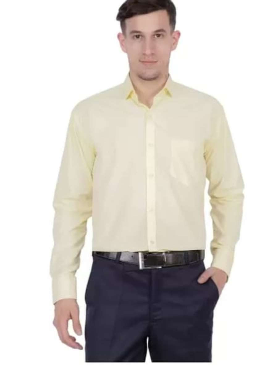 yellow cotton casual shirt - 17777291 - Standard Image - 1