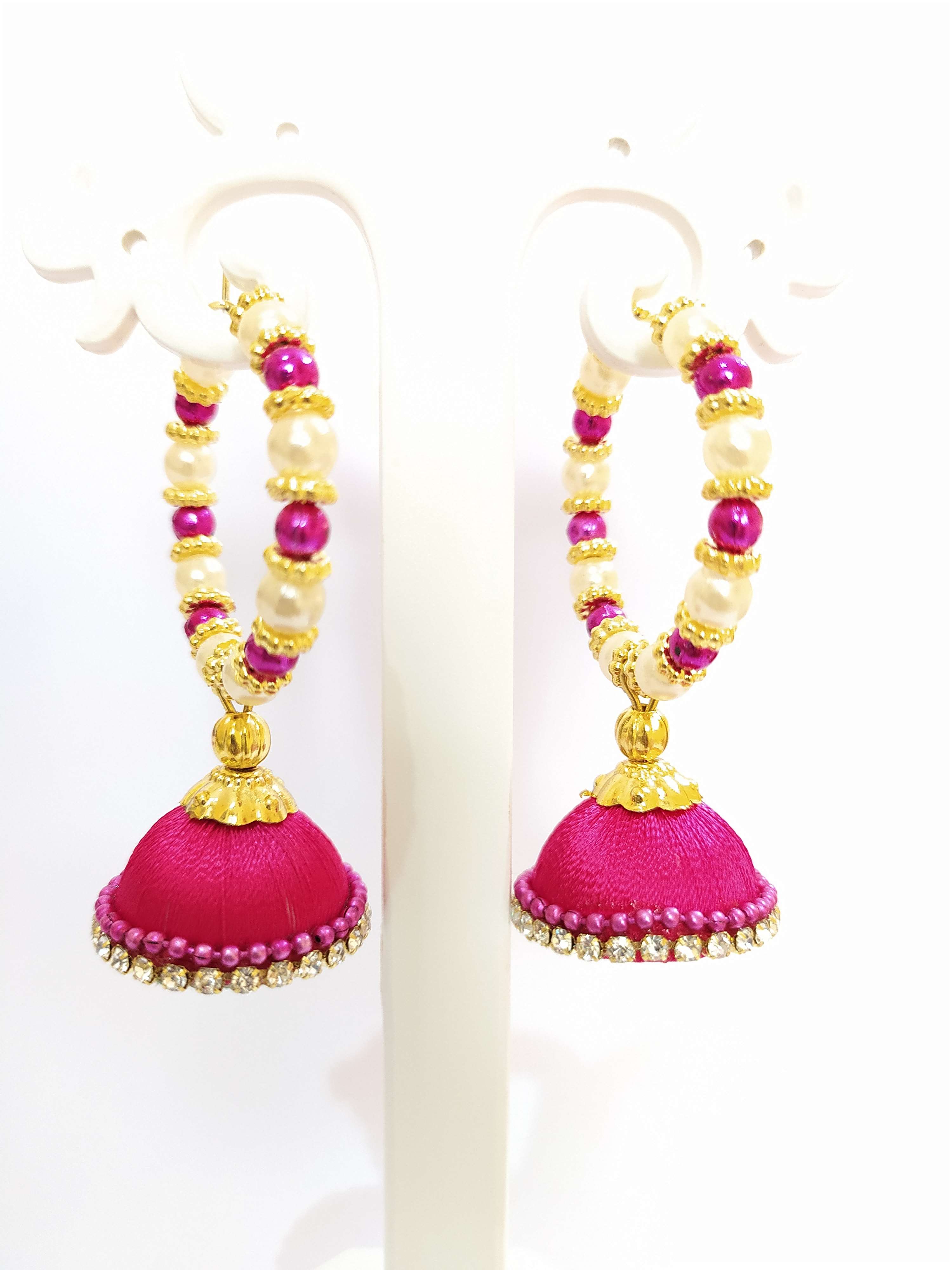 nir creation's exclusive silk thread earrings  - 17777824 -  Standard Image - 1