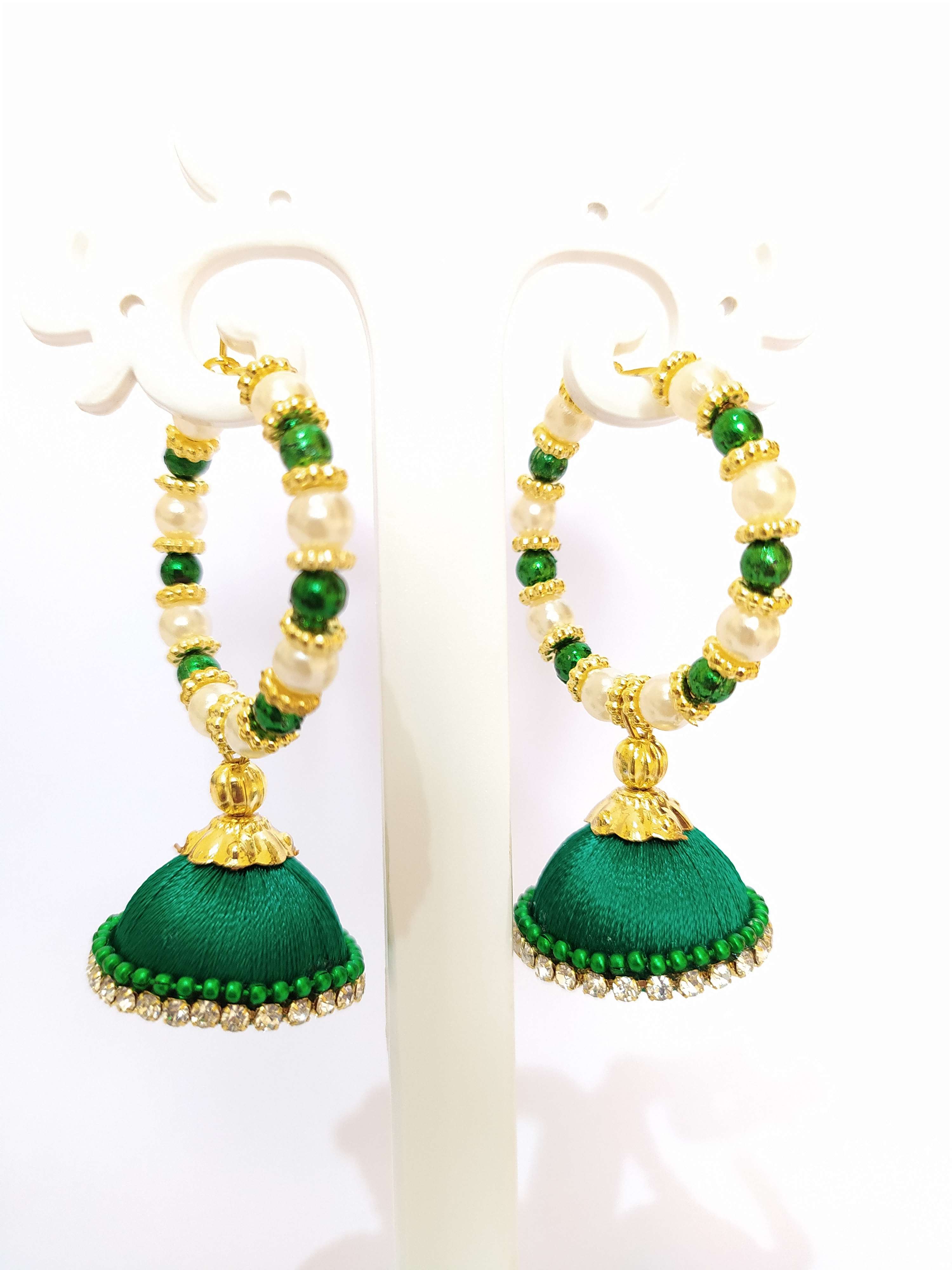 nir creation's exclusive silk thread earrings  - 17777824 -  Standard Image - 4
