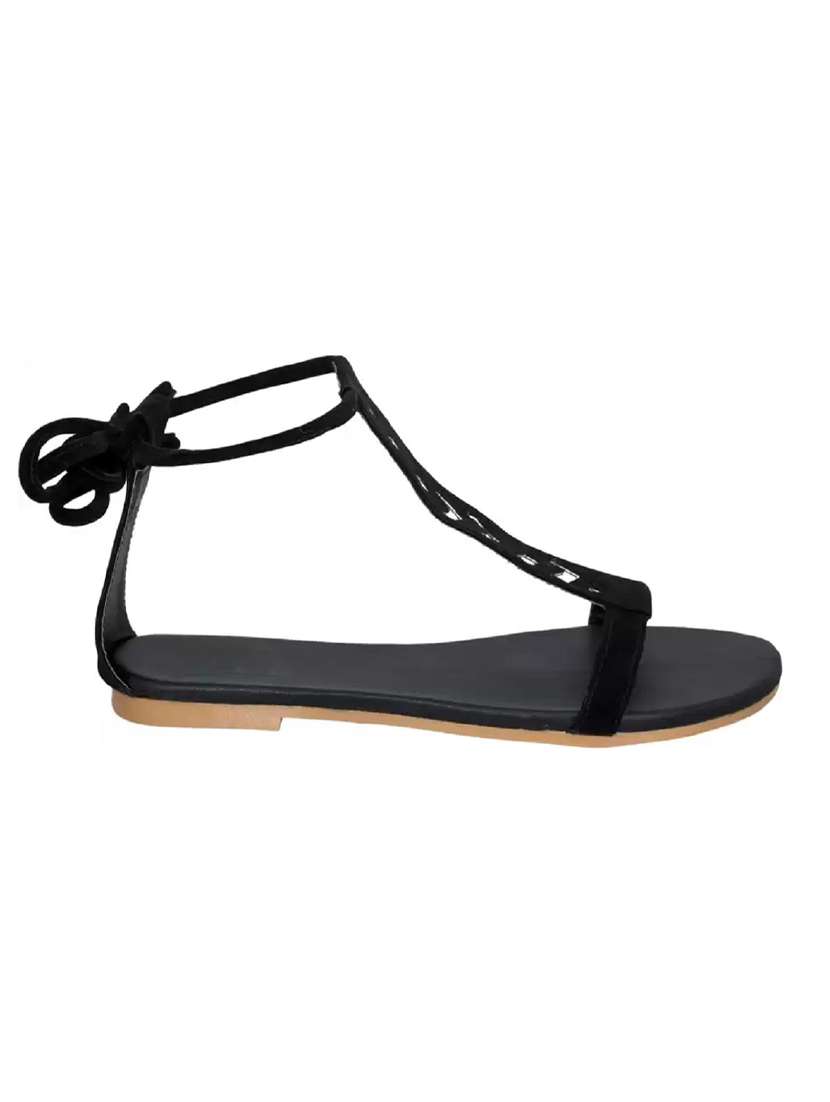 black slip on sandal - 17778253 - Standard Image - 1