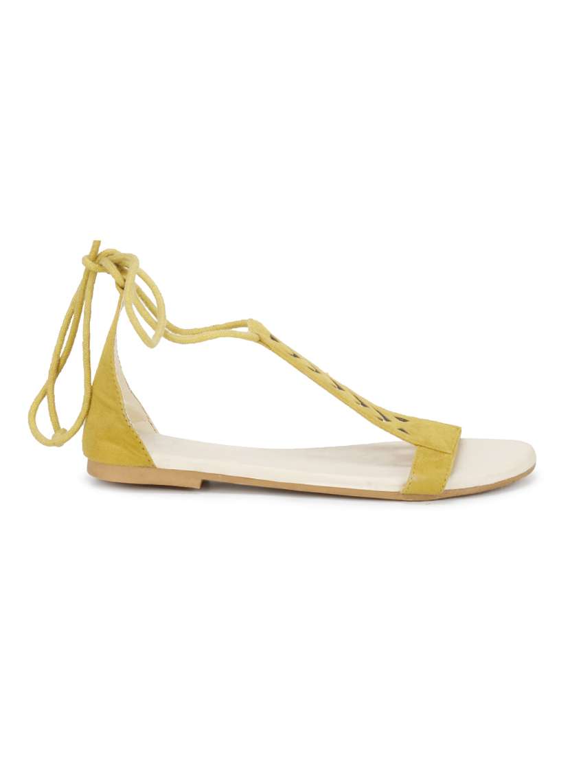 yellow slip on sandal - 17778258 -  Standard Image - 1