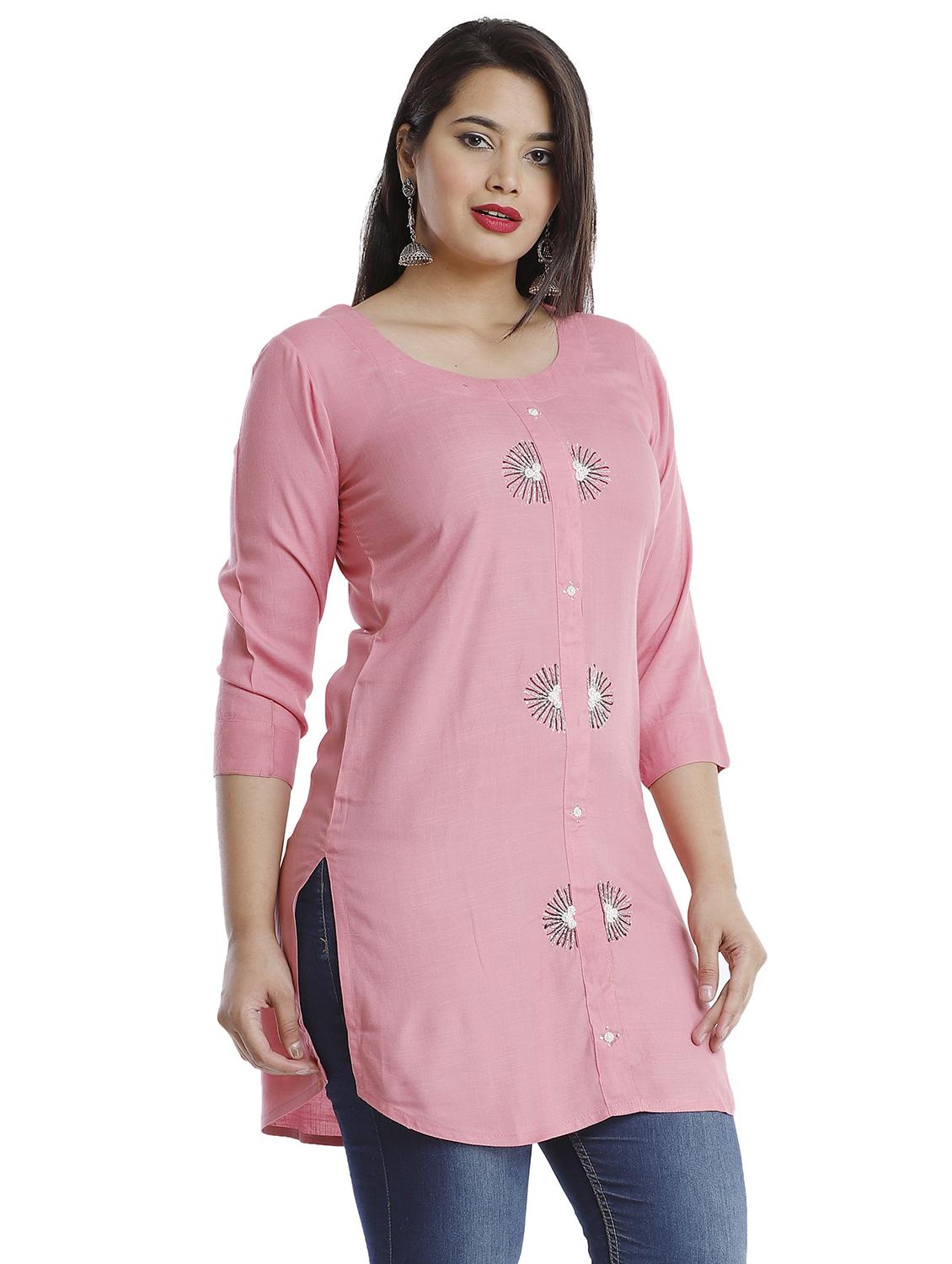 embellished straight kurti - 17779235 - Standard Image - 1