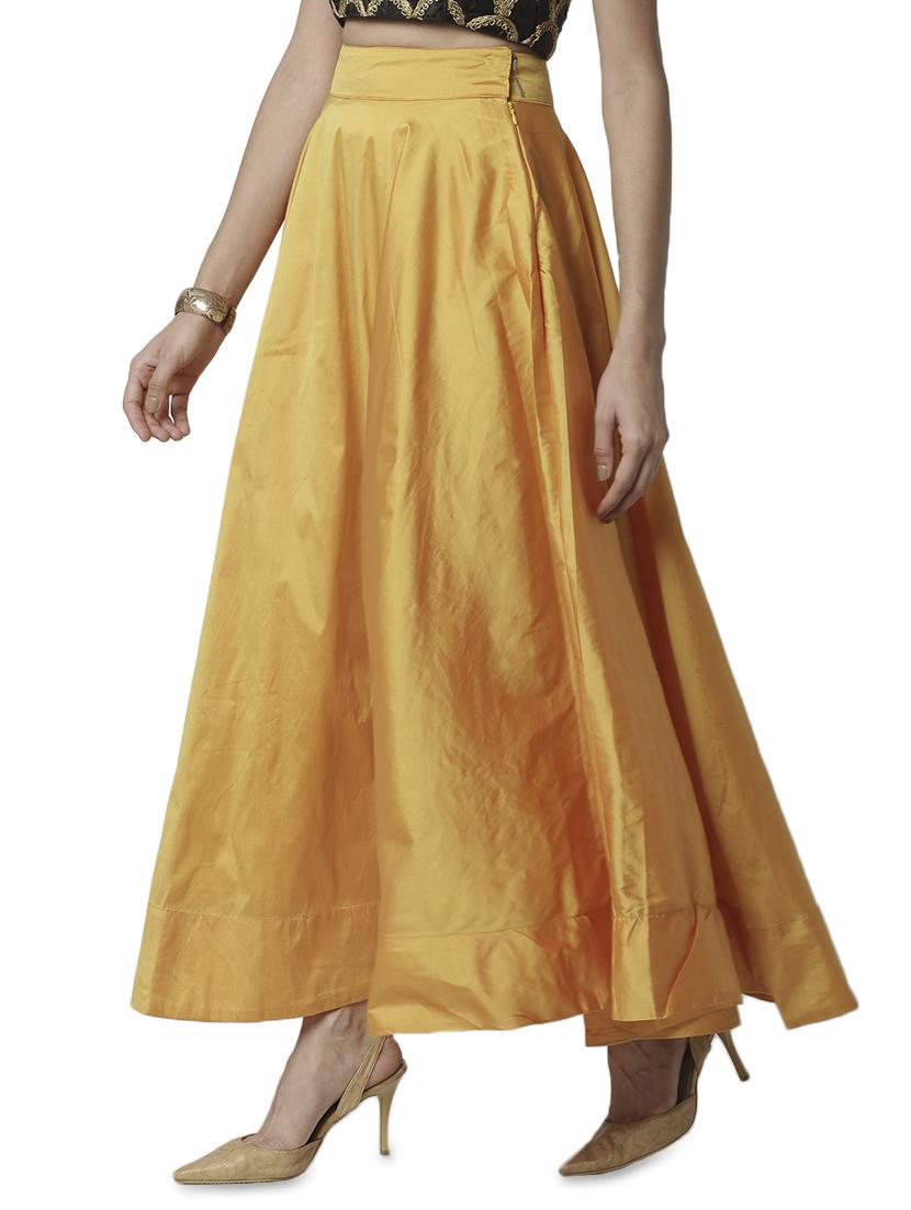 high rise solid flared skirt - 17779946 -  Standard Image - 1