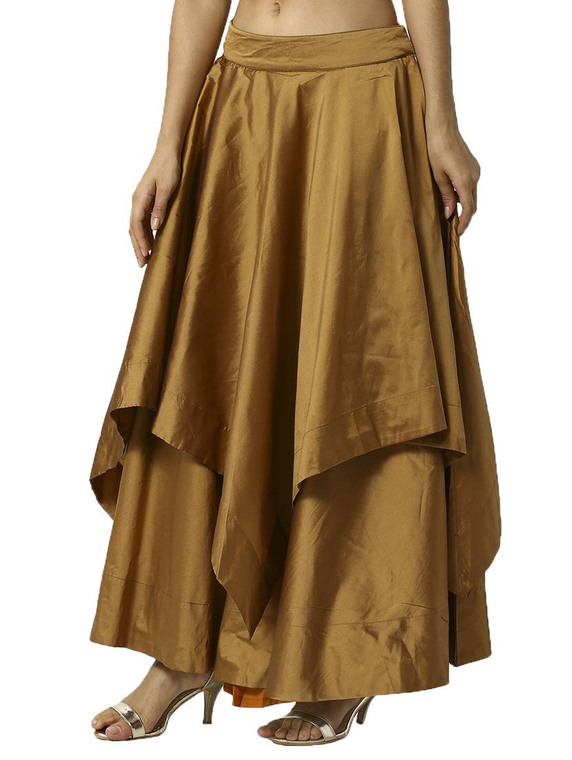 asymmetric solid skirt - 17779948 -  Standard Image - 1