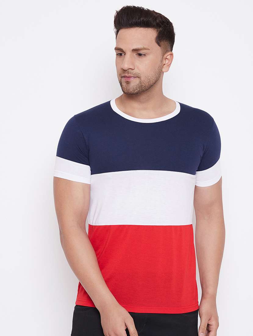 set of 2 multi colored color block t-shirts - 17780032 -  Standard Image - 1