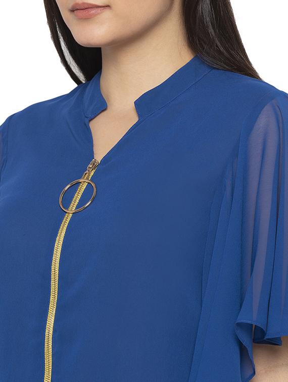 bell sleeved solid top - 17780767 - Standard Image - 4