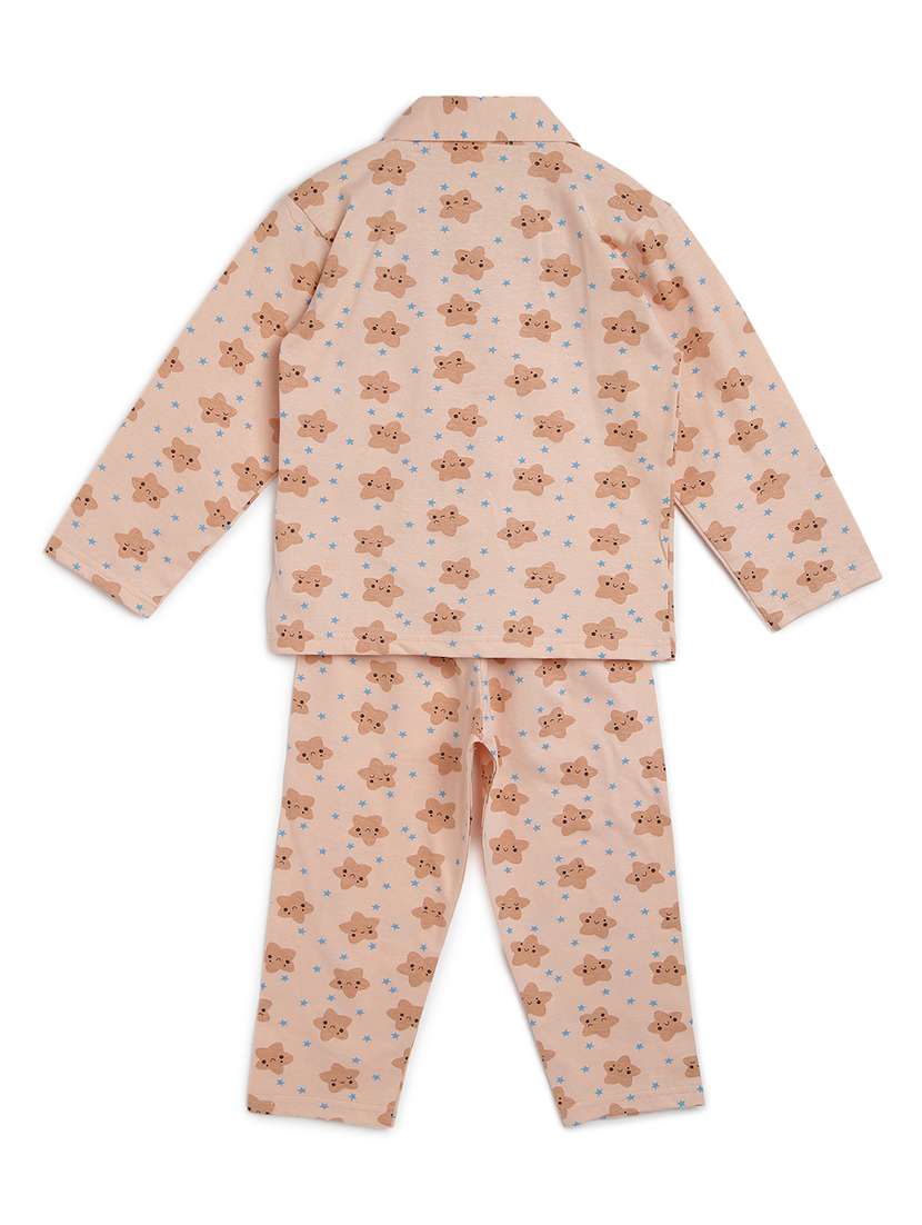pink printed pyjama set nightwear - 17781976 -  Standard Image - 1