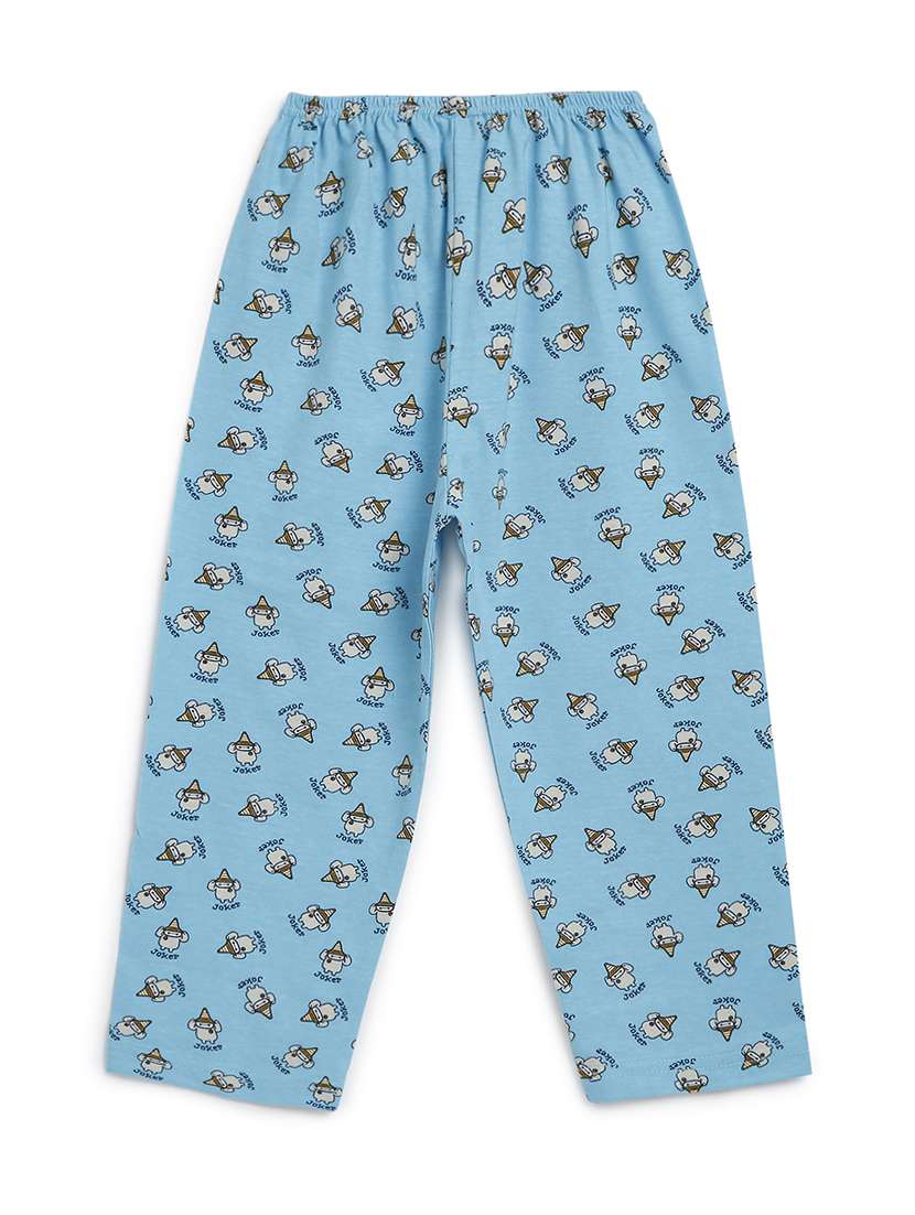 blue printed pyjama set nightwear - 17781980 - Standard Image - 4