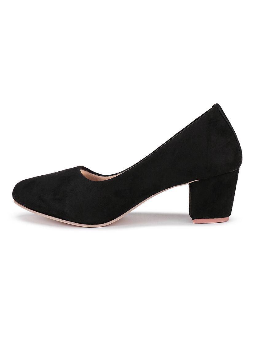 black suede slip on pumps - 17782443 -  Standard Image - 1