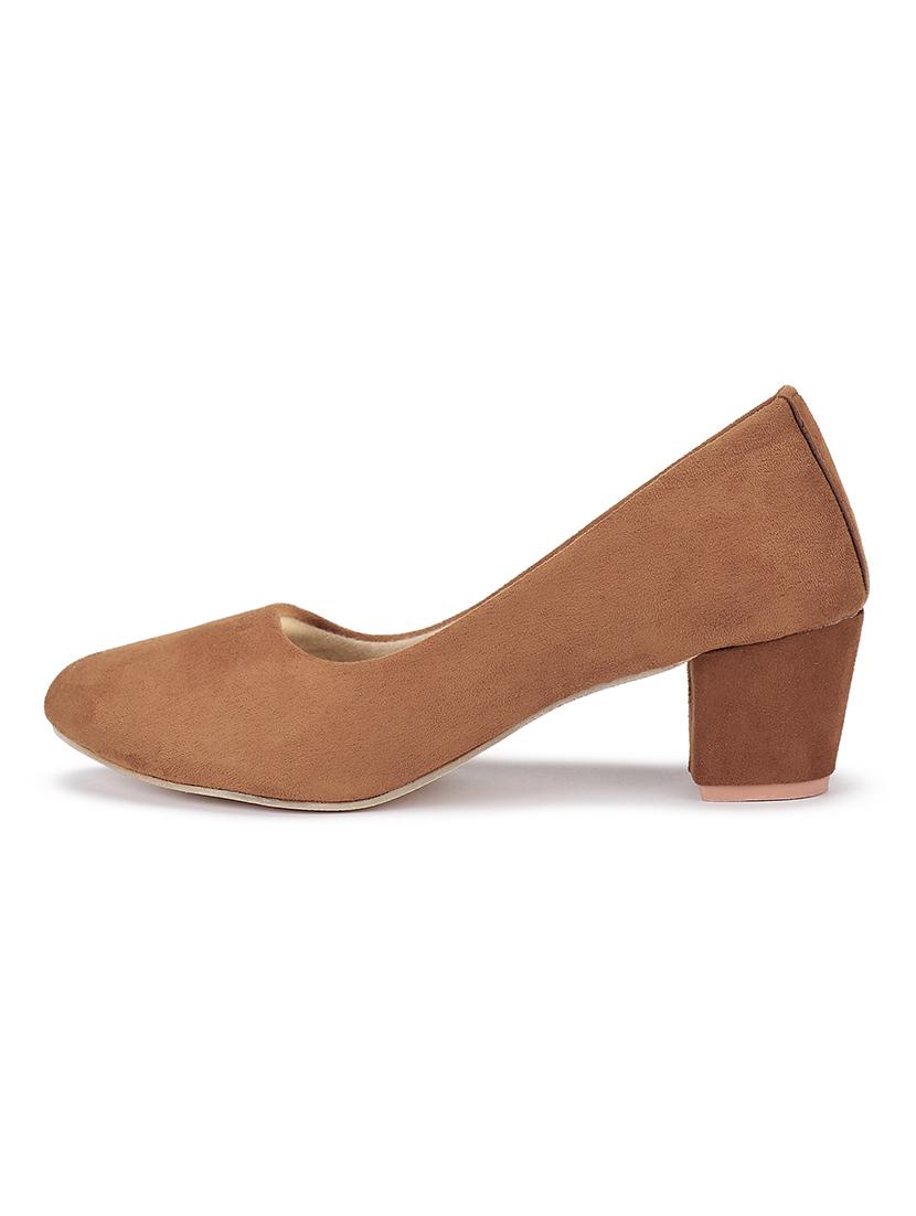 tan suede slip on pumps - 17782445 -  Standard Image - 1