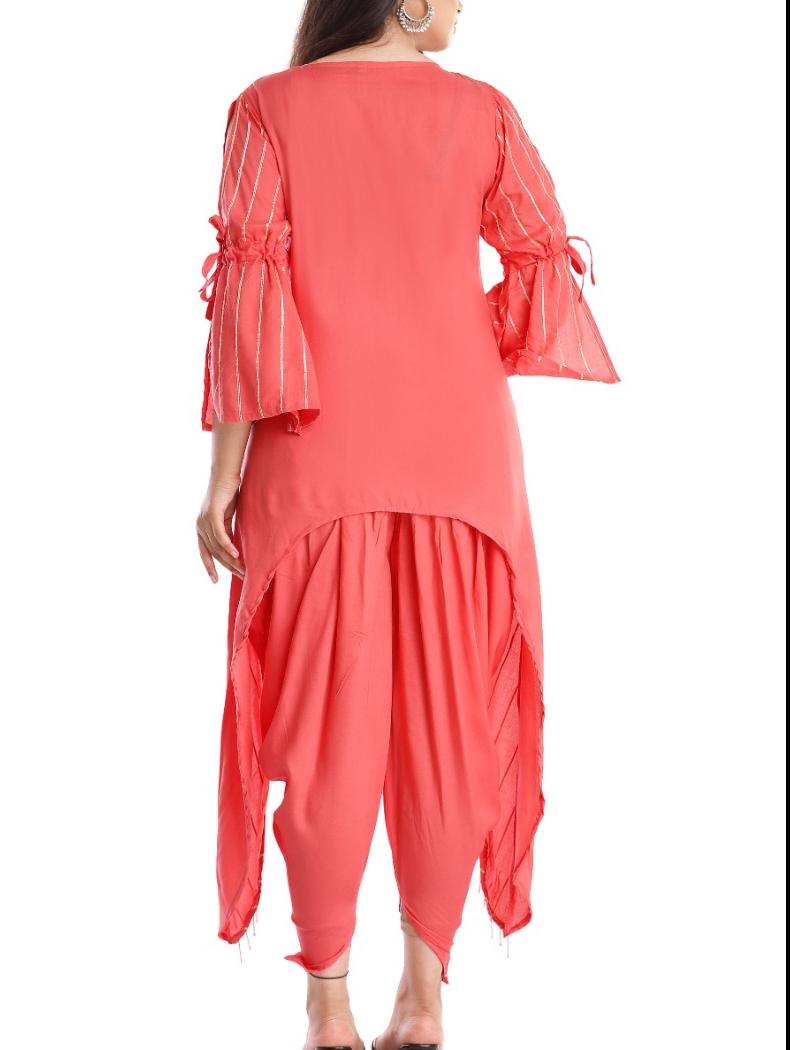 indo western dhoti kurta set  - 17782590 -  Standard Image - 1