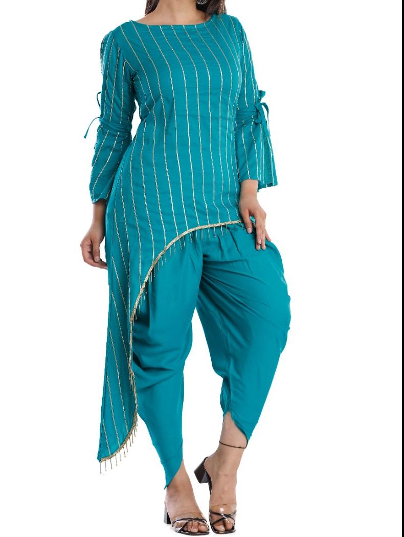 indo western dhoti kurta set  - 17782591 -  Standard Image - 1