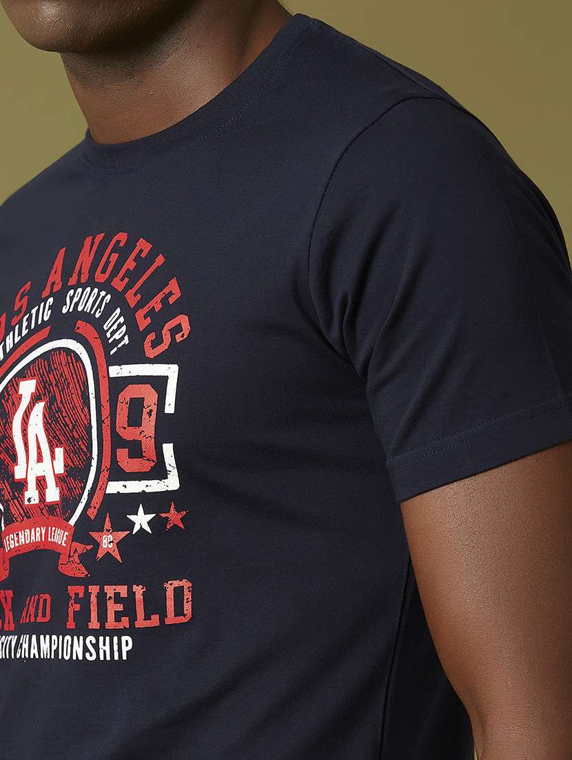 blue front print t-shirt - 17782859 -  Standard Image - 6