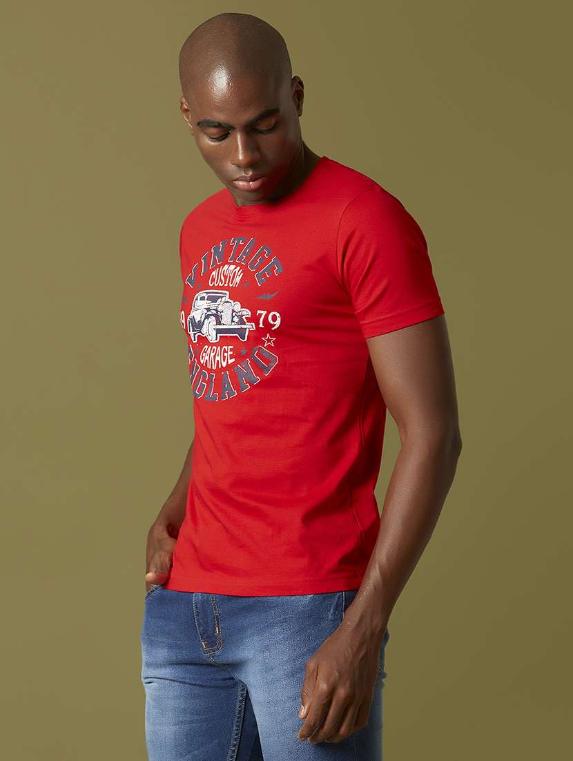 red front print t-shirt - 17782862 -  Standard Image - 1