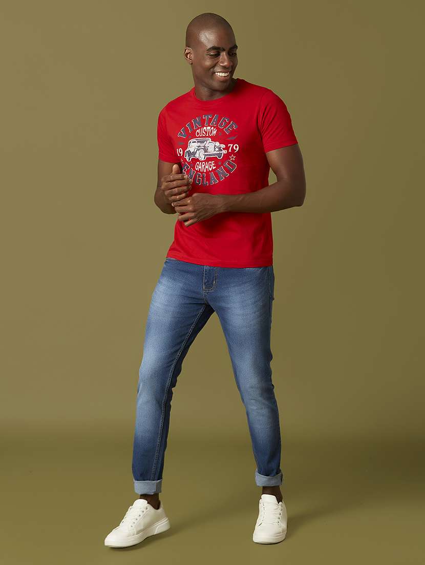 red front print t-shirt - 17782862 -  Standard Image - 4