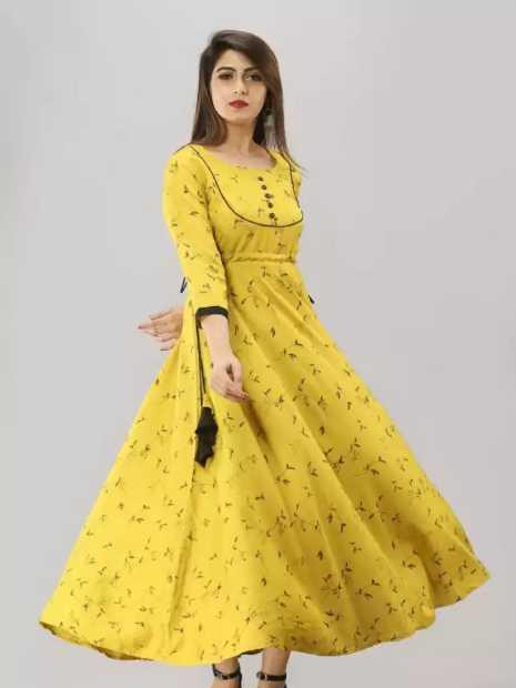 yellow rayon kurti - 17783115 - Standard Image - 1