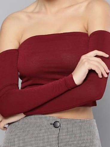 red cotton top - 17783630 - Standard Image - 1