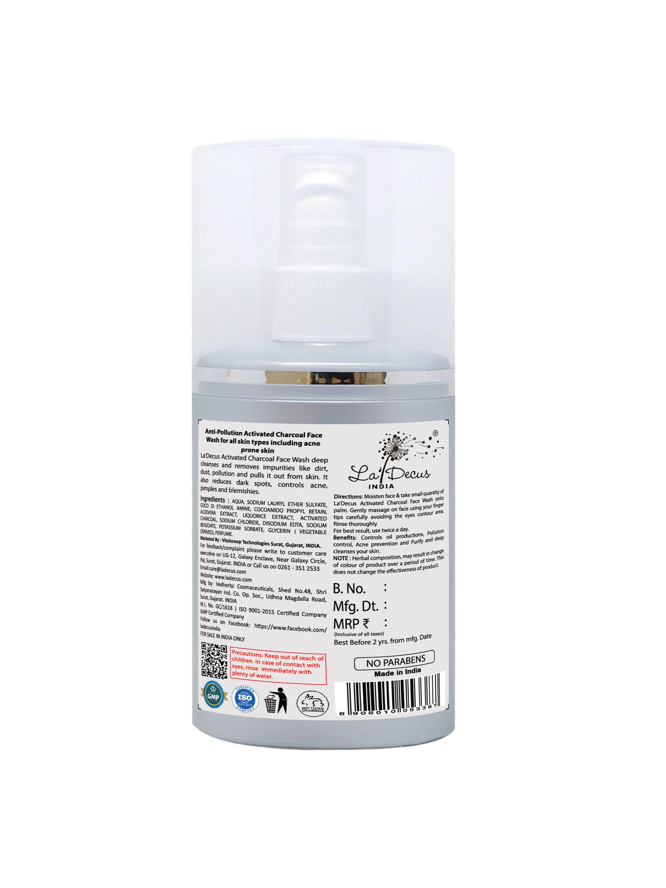la'decus purifying charcoal face wash 120 - 17783678 - Standard Image - 1