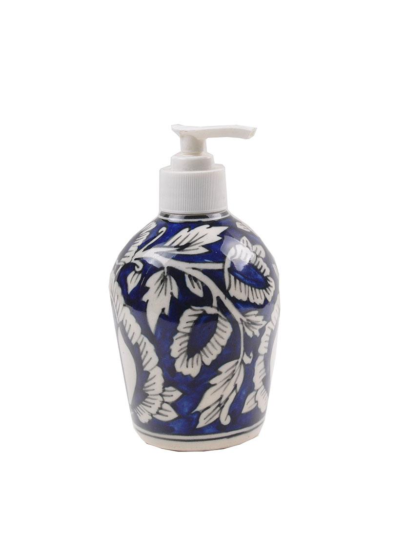 craftghar ceramic hand wash liquid soap dispenser | handmade shampoo dispenser | purple | 300 ml - 17783986 -  Standard Image - 1