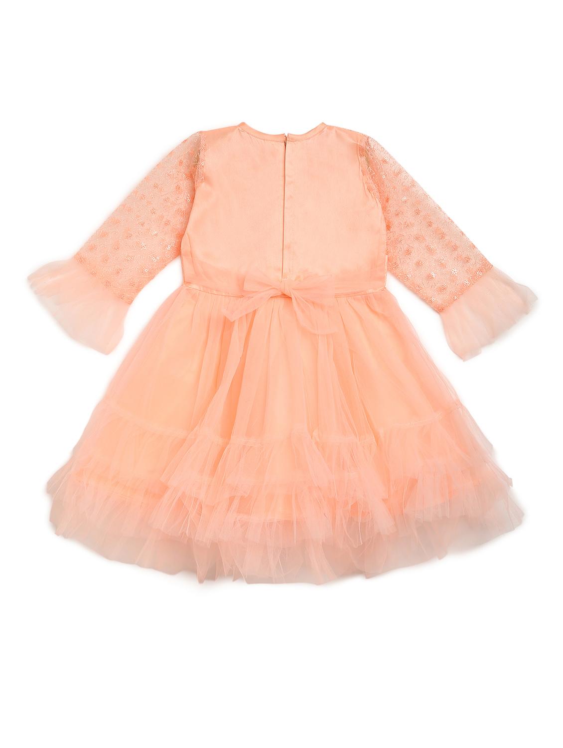 orange embroidered frock - 17784102 -  Standard Image - 1