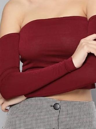 red cotton top - 17784187 - Standard Image - 1