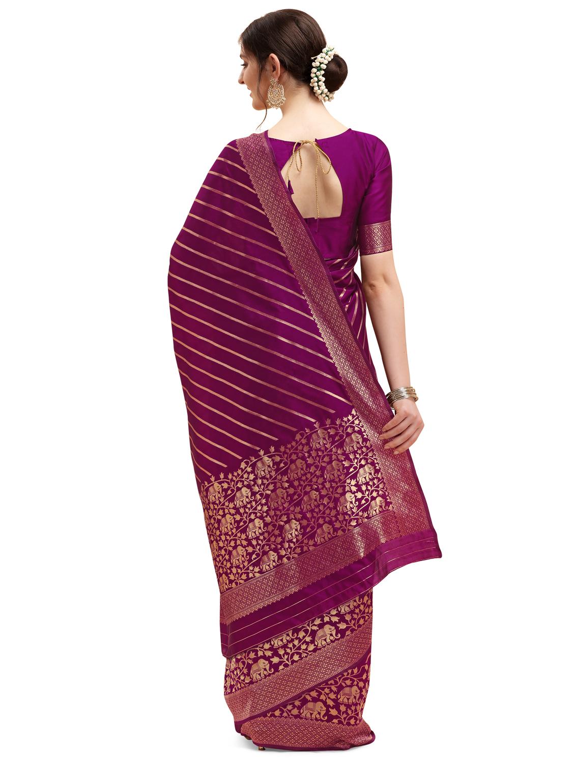 jacquard banarasi saree with blouse - 17784743 - Standard Image - 1