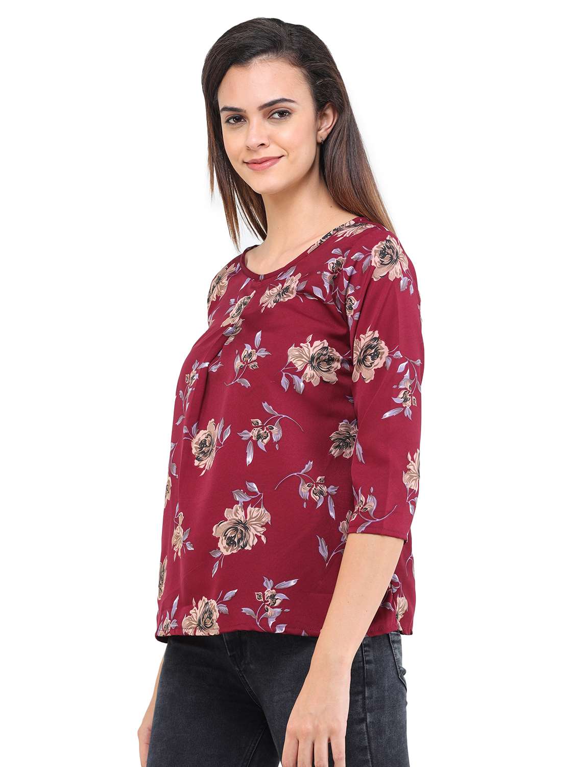 women's a line round neck top - 17784895 -  Standard Image - 1
