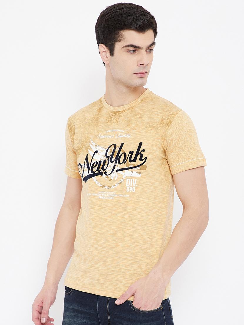 yellow printed t-shirt - 17784923 - Standard Image - 1