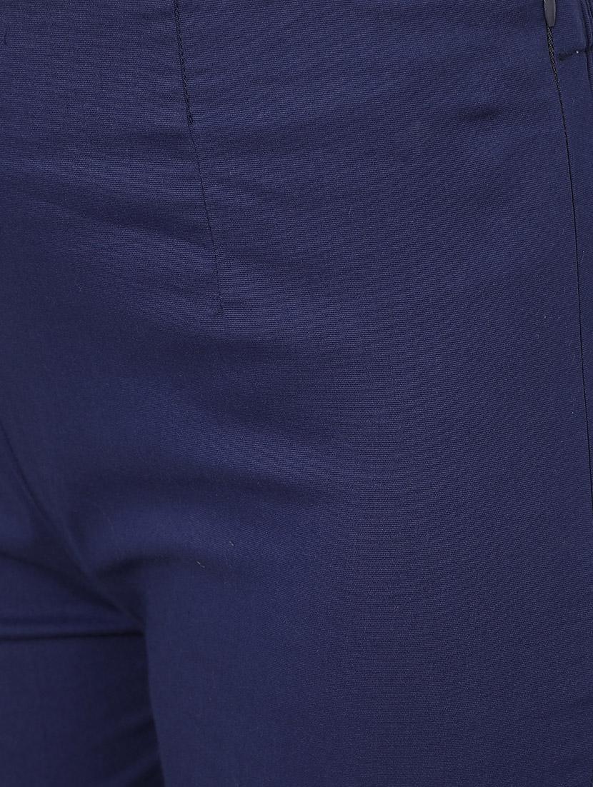blue cotton tapered pant - 17785152 - Standard Image - 4