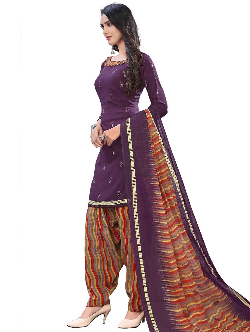 printed unstitched salwar suit - 17785422 -  Standard Image - 1