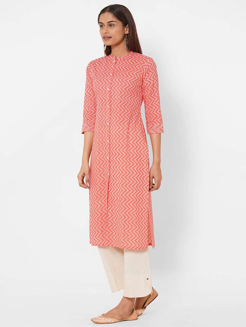 printed straight kurta - 17785733 -  Standard Image - 1