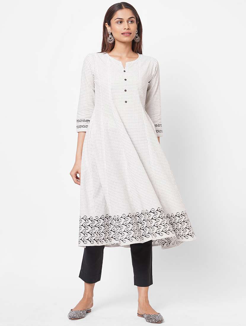 printed flared kurta